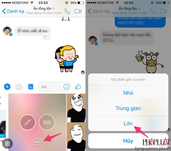 Cách gửi hình chất lượng cao qua Facebook Messenger ảnh 2