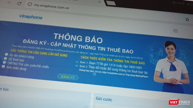 VinaPhone mở thêm các kênh trực tuyến để nhận đăng kí thông tin thuê bao ảnh 1