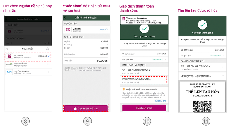 Hướng dẫn chi tiết cách mua và sử dụng vé tàu điện tử trên thiết bị di động ảnh 3