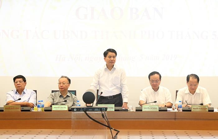 Phiên họp giao ban công tác UBND TP. Hà Nội tháng 5/2019 do Chủ tịch UBND TP Nguyễn Đức Chung chủ trì