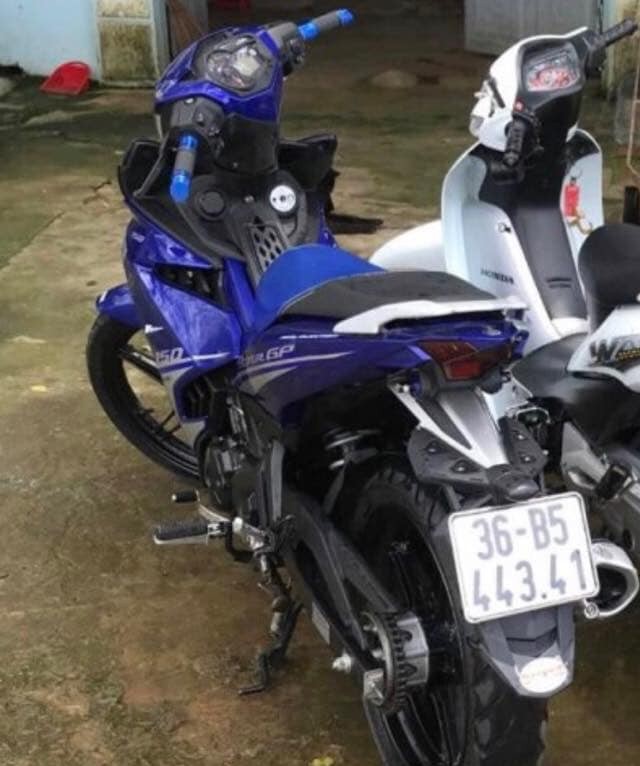 Chiếc xe máy của nam sinh bị sát hại.