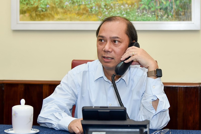 Thứ trưởng Bộ Ngoại giao Nguyễn Quốc Dũng điện đàm với bà Heather Wheeler, Quốc Vụ khanh, Bộ Ngoại giao Anh