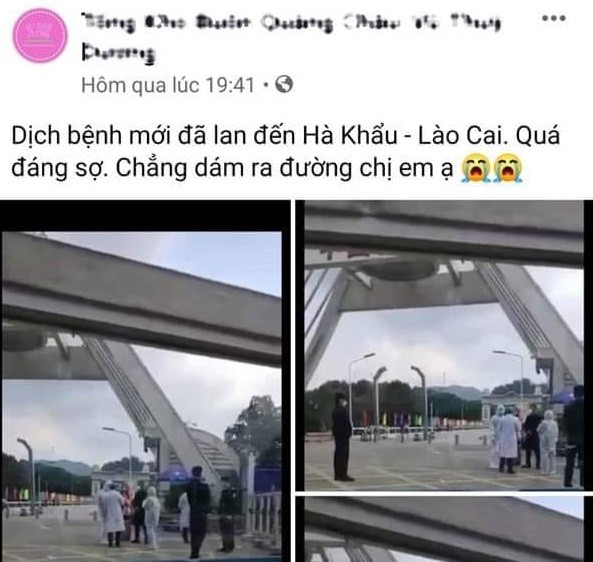 Một trong số những nội dung tin giả đã bị xử lý. Ảnh: Facebook Một trong số những nội dung tin giả đã bị xử lý. Ảnh: Facebook