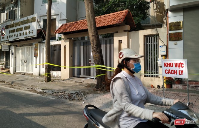 Một khu vực bị phong tỏa tại Hà Nội. Ảnh minh họa: Anh Lê.