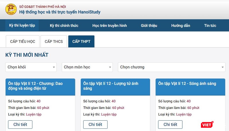 Giao diện trang Hanoi Study hướng tới mô hình trường học điện tử trong thời đại công nghệ 4.0. Giao diện trang Hanoi Study hướng tới mô hình trường học điện tử trong thời đại công nghệ 4.0.