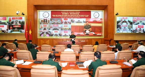 Quang cảnh hội nghị tại điểm cầu Sở chỉ huy Bộ Quốc phòng. Ảnh: QĐND Quang cảnh hội nghị tại điểm cầu Sở chỉ huy Bộ Quốc phòng. Ảnh: QĐND