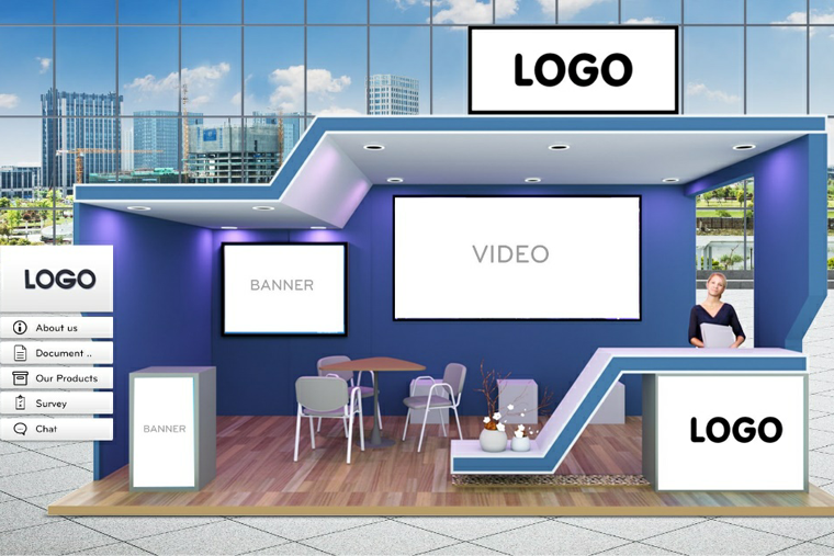 Mẫu thiết kế gian hàng 2D