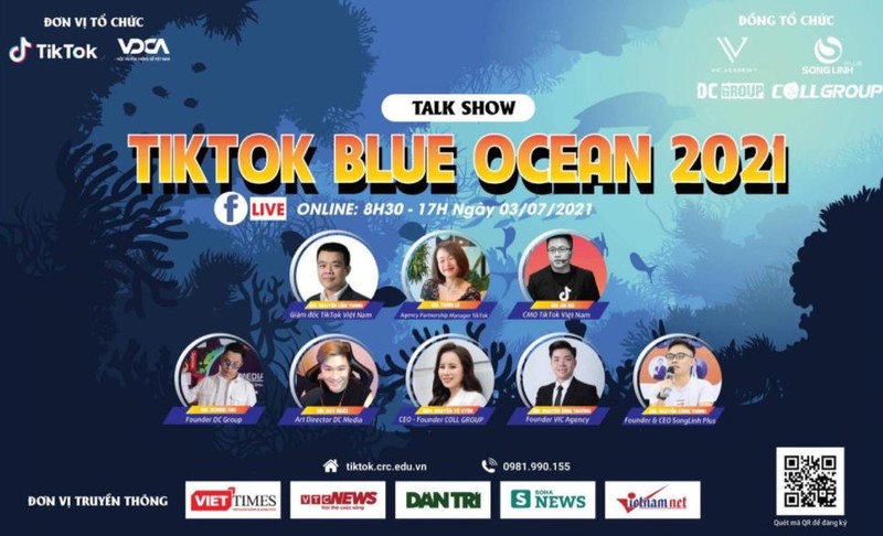 Hội thảo “TikTok Blue Ocean 2021” sẽ được tổ chức vào 3/7 tới.