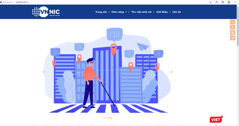 Giao diện websie https://ngườibạnsố.vn đơn giản, thân thiện