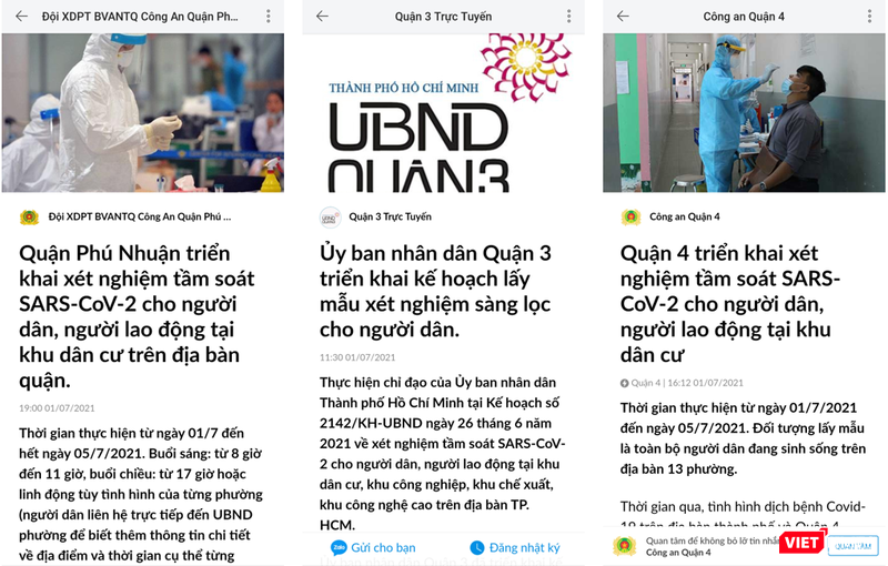 Thông tin về việc xét nghiệm tầm soát cho người dân, người lao động.