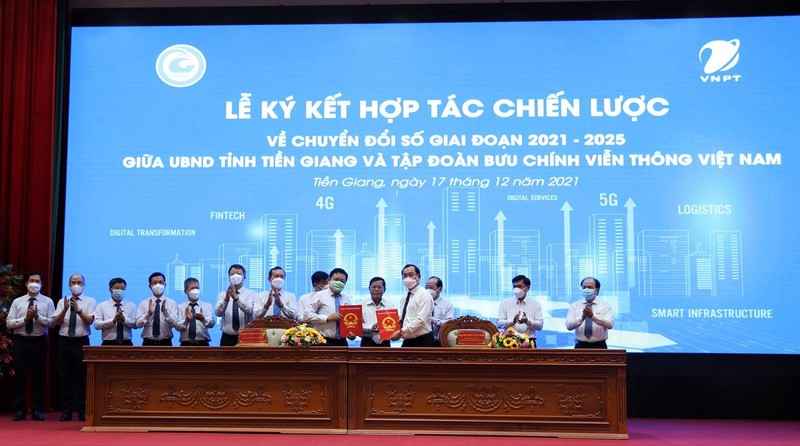 Tiền Giang tiếp tục "bắt tay" VNPT để thực hiện chiến lược về chuyển đổi số giai đoạn 2021-2025.