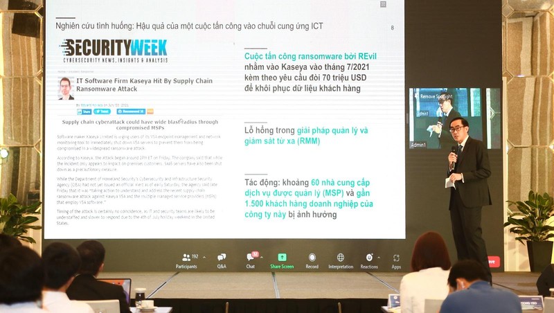 Theo ông Yeo Siang Tiong, cần phải cải thiện năng lực ATTT, từ đó giúp nâng cao năng lực phản ứng linh hoạt trong chuỗi cung ứng ICT. Theo ông Yeo Siang Tiong, cần phải cải thiện năng lực ATTT, từ đó giúp nâng cao năng lực phản ứng linh hoạt trong chuỗi cung ứng ICT.