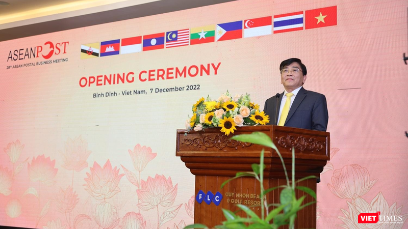 Ông Nguyễn Hải Thanh - Chủ tịch Hội đồng thành viên Tổng công ty Bưu điện Việt Nam - phát biểu tại buổi lễ. Ông Nguyễn Hải Thanh - Chủ tịch Hội đồng thành viên Tổng công ty Bưu điện Việt Nam - phát biểu tại buổi lễ.