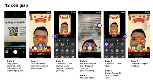 Hướng dẫn sử dụng hiệu ứng AR để sáng tạo nội dung và tham gia chiến dịch #ReelsYourTet