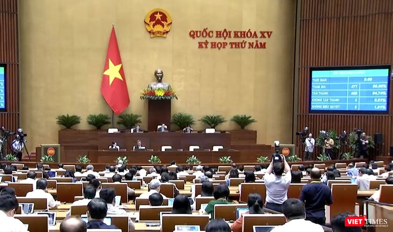 Quốc hội biểu quyết thông qua Luật Giao dịch điện tử (sửa đổi) với tỷ lệ đại biểu tham gia biểu quyết và đại biểu tán thành cao.