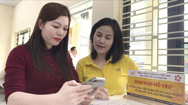 Trung tâm Phục vụ hành chính công xã La Hiên đặt tại trụ sở Bưu cục La Hiên, Bưu điện Khu vực Đồng Hỷ - Võ Nhai, tỉnh Thái Nguyên. Ảnh: VNP.