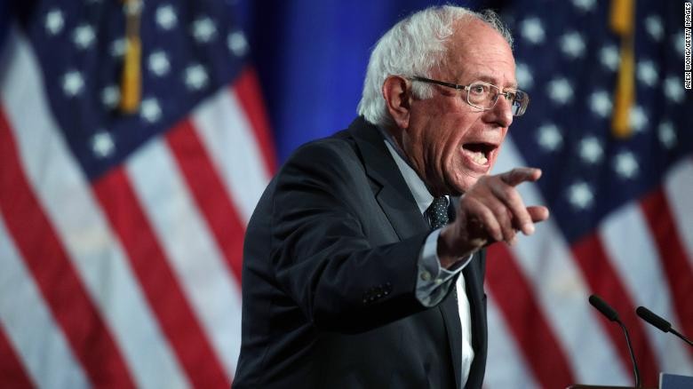 Ứng viên Tổng thống Mỹ của đảng Dân Chủ Bernie Sanders (Ảnh: CNN)