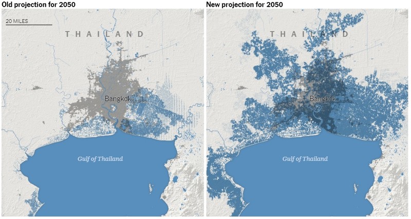 Thủ đô Bangkok của Thái Lan đối mặt với khả năng bị xóa sổ (Ảnh: NYTimes)