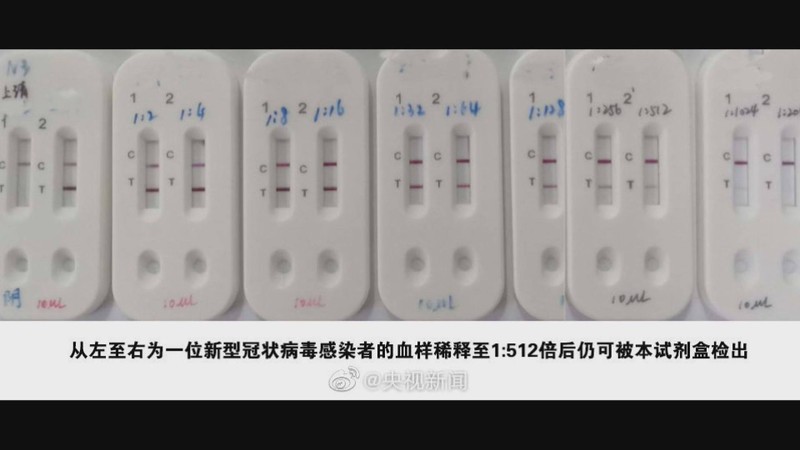 Bộ thử nhanh nCoV cho kết quả sau 15 phút (Ảnh: CCTV) Bộ thử nhanh nCoV cho kết quả sau 15 phút (Ảnh: CCTV)