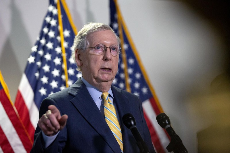 Thượng nghị sĩ Mitch McConnell phản đối việc trì hoãn ngày bầu cử Tổng thống (Ảnh: Forbes)
