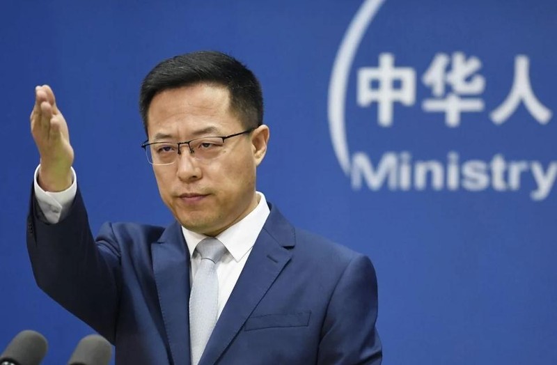 Các nhà ngoại giao "Chiến lang" như ông Triệu Lập Kiên, phát ngôn viên Bộ Ngoại giao Trung Quốc, thường áp dụng kiểu ngoại giao chiến đấu (Ảnh: Kyodo News)