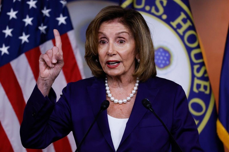 Chủ tịch Hạ viện Mỹ Nancy Pelosi dự kiến thăm Đài Loan trong ít giờ tới đây (Ảnh: Bloomberg)