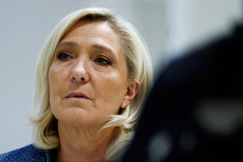 Bà Marine Le Pen, người đứng đầu đảng Tập hợp Quốc gia (RN). Ảnh: Reuters.