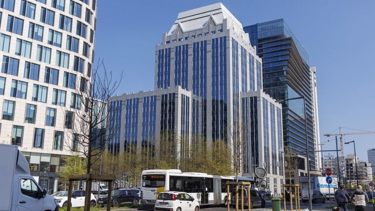 Trụ sở chính của viện tài chính Euroclear Group tại Brussels, Bỉ. Ảnh: Getty.