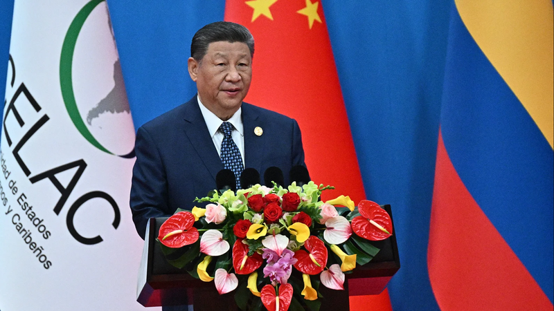 Chủ tịch Trung Quốc Tập Cận Bình phát biểu tại lễ khai mạc Hội nghị Bộ trưởng lần thứ tư của Diễn đàn Trung Quốc và Cộng đồng các quốc gia Mỹ Latinh và Caribe (CELAC), tại Bắc Kinh vào ngày 13/5. Ảnh: AFP.