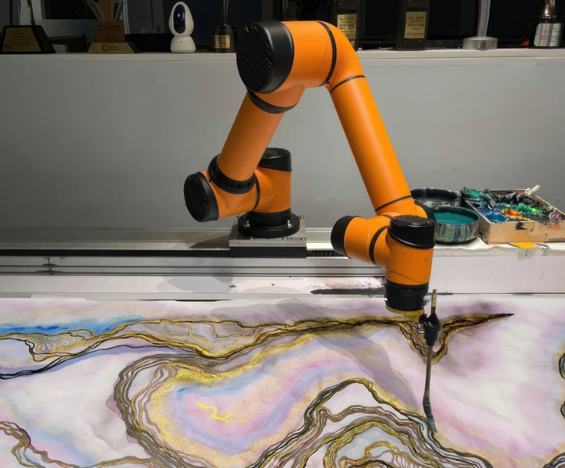 Gemini AI đang trong quá trình vẽ tranh thủy mặc. Ảnh: CNN.