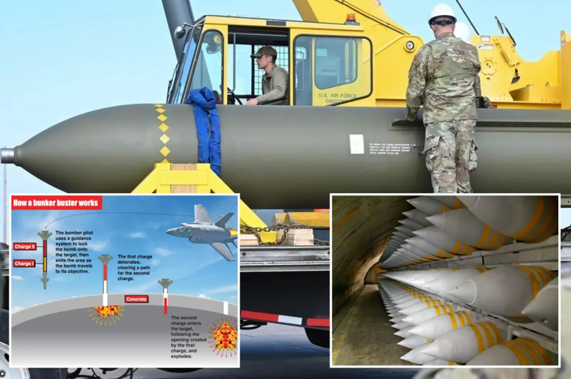 Bom xuyên phá boong-ke GBU-57 của Mỹ. Ảnh: NYPost.