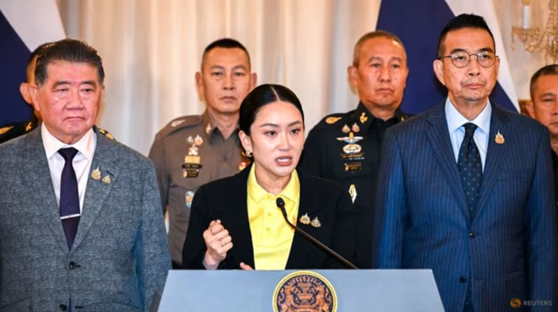 Thủ tướng Thái Lan Paetongtarn Shinawatra phát biểu trong cuộc họp báo tại Tòa nhà Chính phủ, Bangkok, Thái Lan vào ngày 19/6. Ảnh: Reuters.