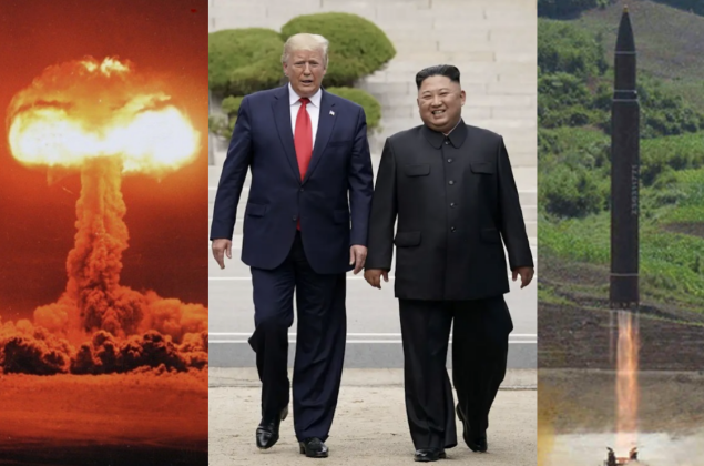 Tổng thống Mỹ Donald Trump và Chủ tịch Triều Tiên Kim Jong-un, vụ thử nghiệm tên lửa Hwasong-14. Ảnh: MW.
