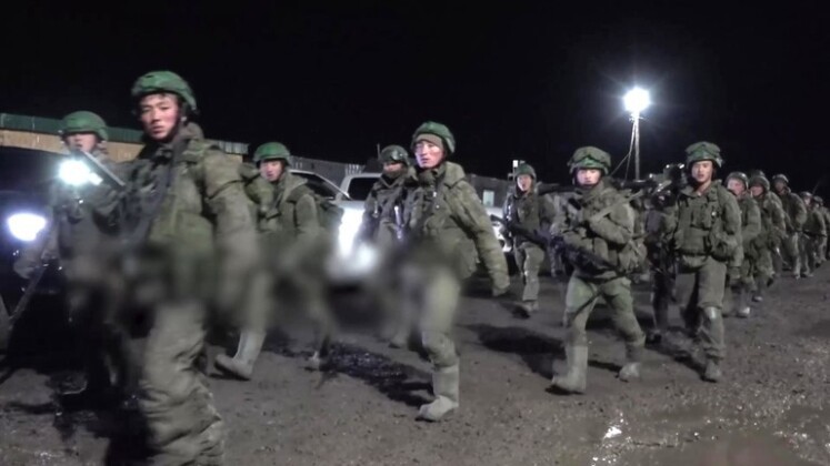 Quân đội Nhân dân Triều Tiên tại vùng Kursk của Nga. Ảnh: MW.