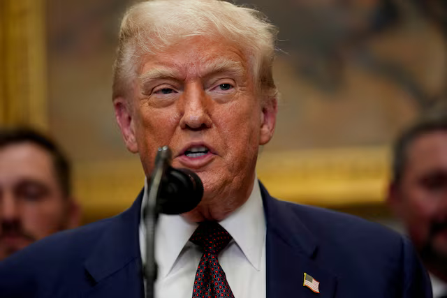 Tổng thống Mỹ Donald Trump phát biểu tại Phòng Roosevelt ở Nhà Trắng ở Washington, D.C., Mỹ ngày 31/7. Ảnh: Reuters.