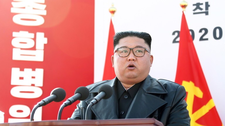 Lãnh đạo Triều Tiên Kim Jong-un trong một bài phát biểu. Ảnh: Getty.