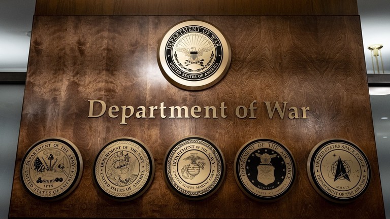 Logo mới của Bộ Chiến tranh Mỹ được công bố sau khi Tổng thống Donald Trump ký lệnh đổi tên Bộ Quốc phòng, ngày 15/9. Ảnh: Getty.