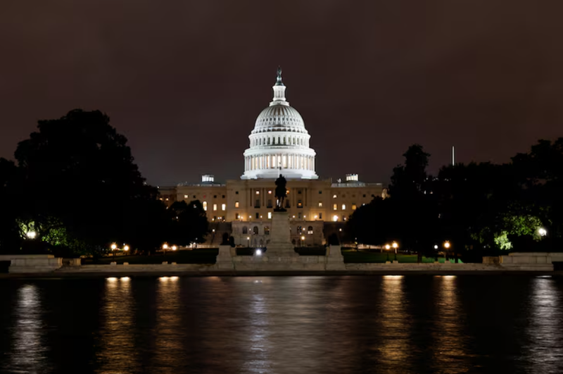 Tòa nhà Quốc hội Mỹ trên Đồi Capitol ở Washington, D.C., Mỹ ngày 17/9. Ảnh: Reuters.