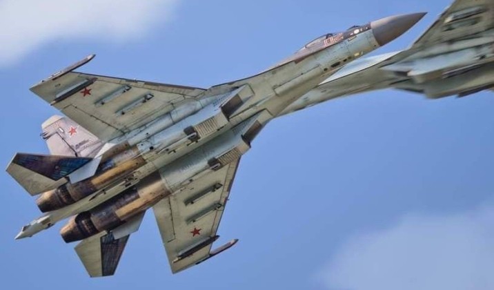 Chiến đấu cơ Su-35 của Lực lượng Không quân Vũ trụ Nga. Ảnh: MW.