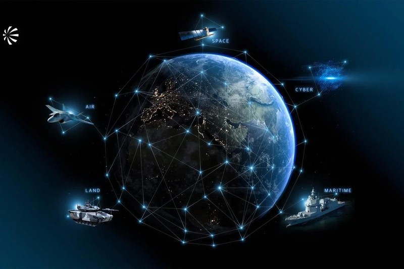 "Vòm Michelangelo" có mục đích phối hợp các nền tảng tác chiến từ dưới mực nước biển đến ngoài không gian trên một mạng lưới duy nhất. Ảnh: Leonardo.