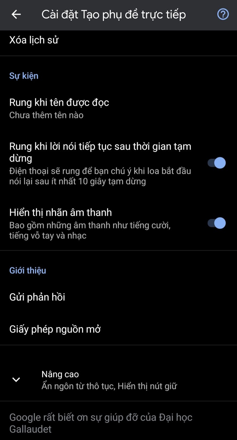 Thiết lập các tính năng khác trong phần cài đặt Thiết lập các tính năng khác trong phần cài đặt