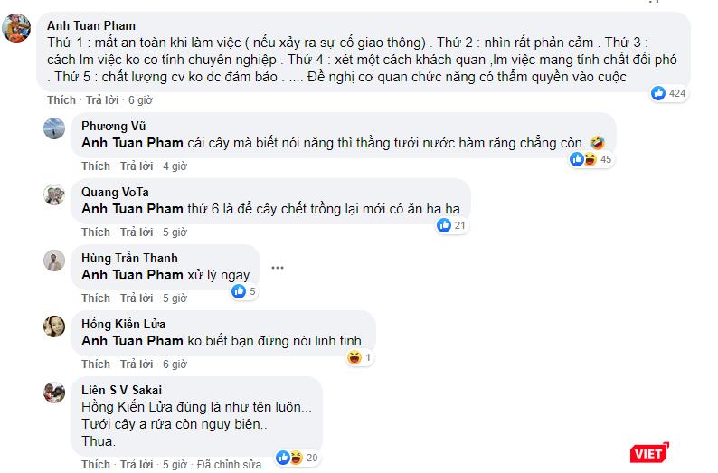 Những bình luận bức xúc của cư dân mạng. Những bình luận bức xúc của cư dân mạng.