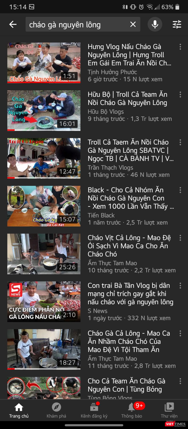 Loạt video phản cảm trên YouTube khi truy vấn từ khóa 