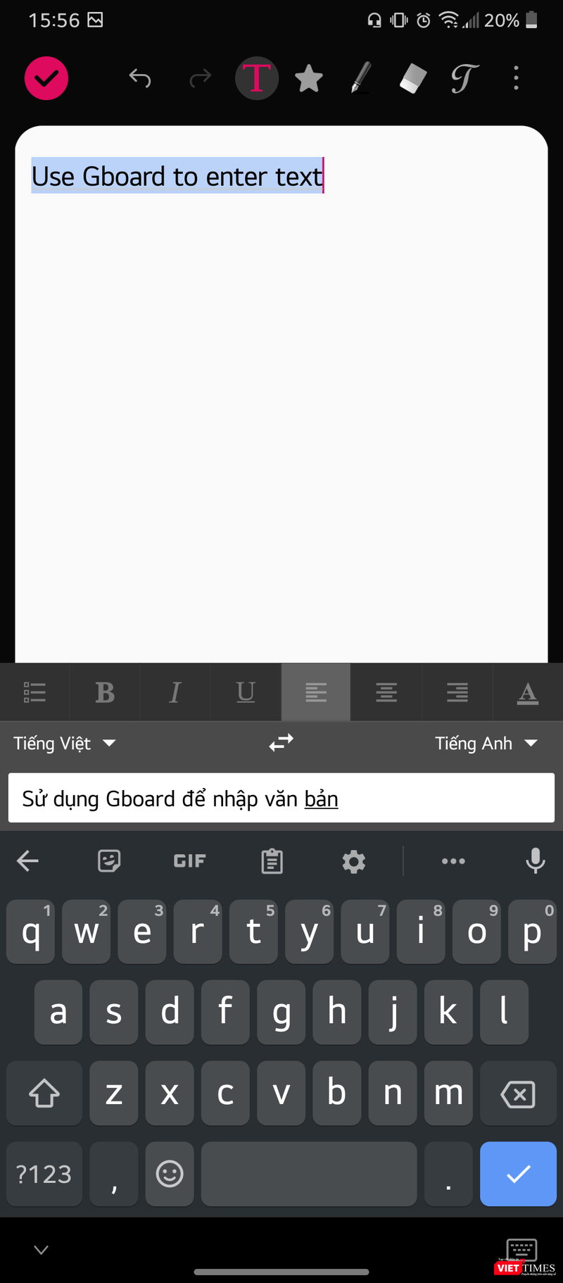 Văn bản được dịch trực tiếp sau khi gõ. Văn bản được dịch trực tiếp sau khi gõ.