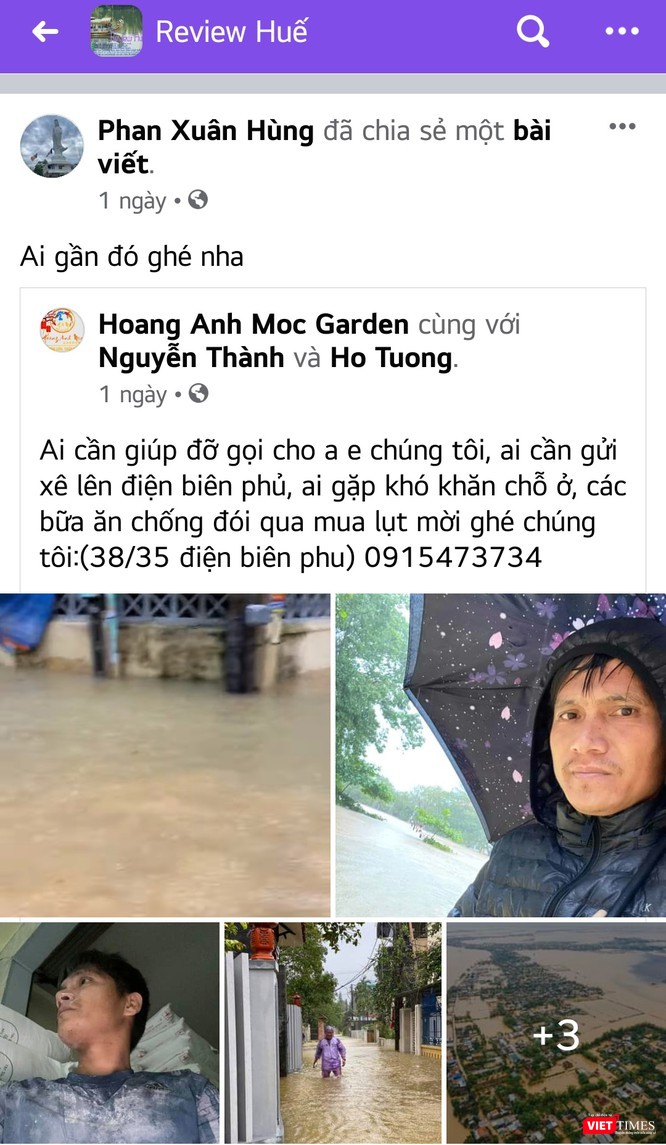 Những lời đề nghị cứu trợ được chia sẻ.