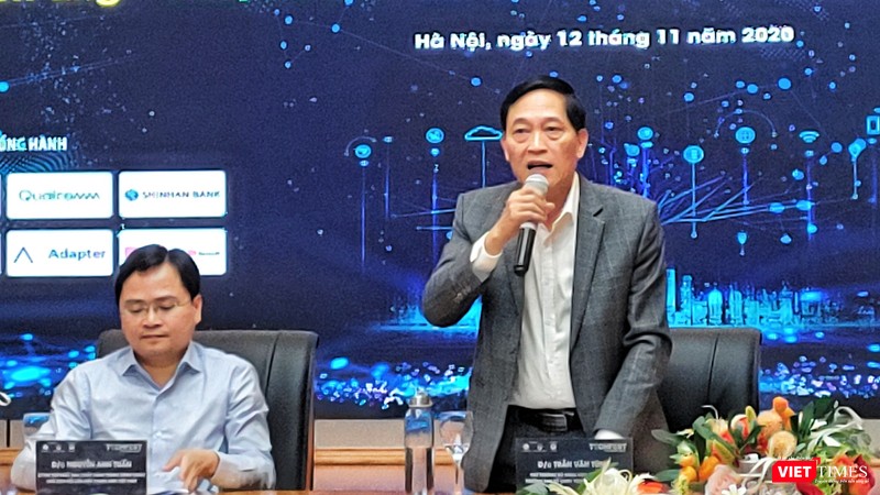 Thứ trưởng Bộ KH&amp;CN Trần Văn Tùng phát biểu tại sự kiện.