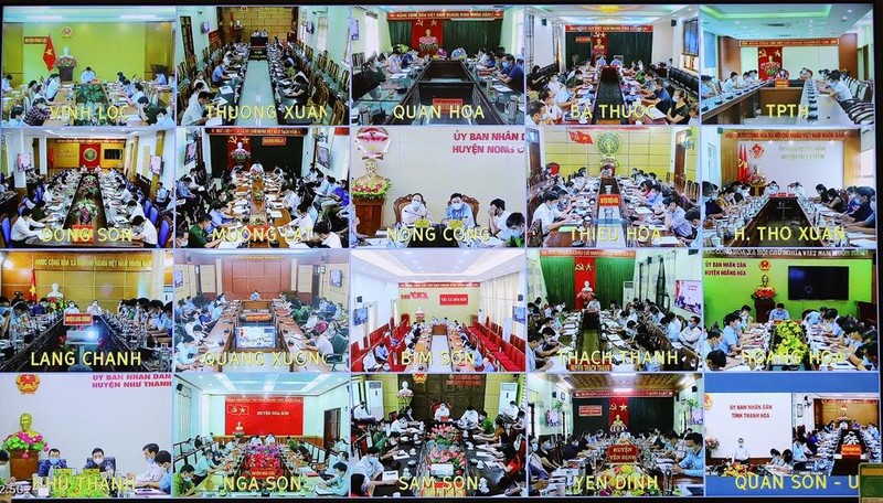 Tỉnh Thanh Hóa triển khai Hội nghị trực tuyến về công tác phòng, chống dịch COVID-19. Ảnh: thanhhoa.gov.vn Tỉnh Thanh Hóa triển khai Hội nghị trực tuyến về công tác phòng, chống dịch COVID-19. Ảnh: thanhhoa.gov.vn