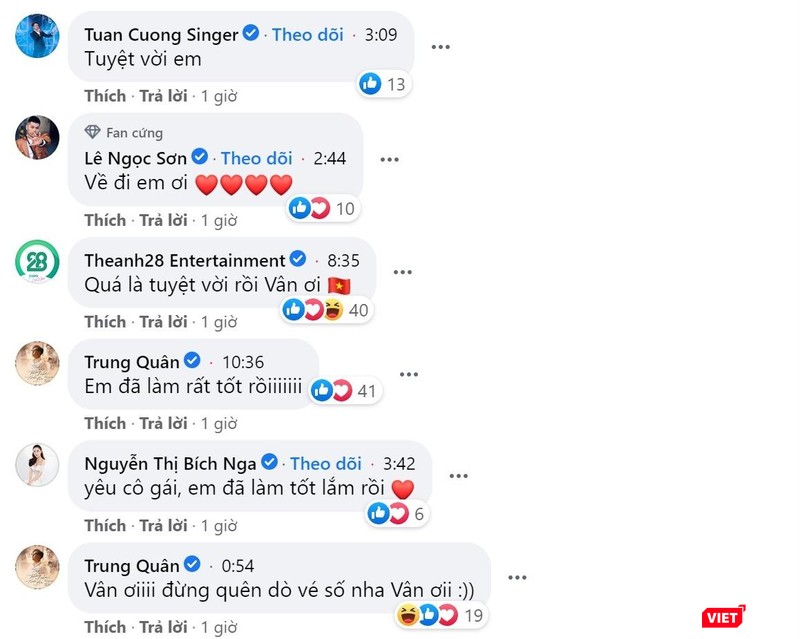 Cộng đồng mạng gửi lời chúc đến Khánh Vân. Ảnh chụp màn hình.