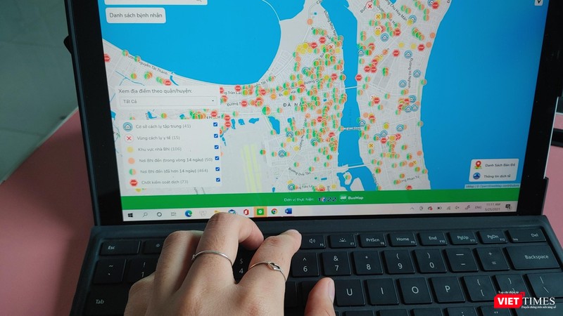 Bản đồ số giúp người dân theo dõi thông tin dịch tễ tại các địa phương.