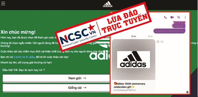 Các thông tin giả mạo bị gắn nhãn. Ảnh: NCSC.